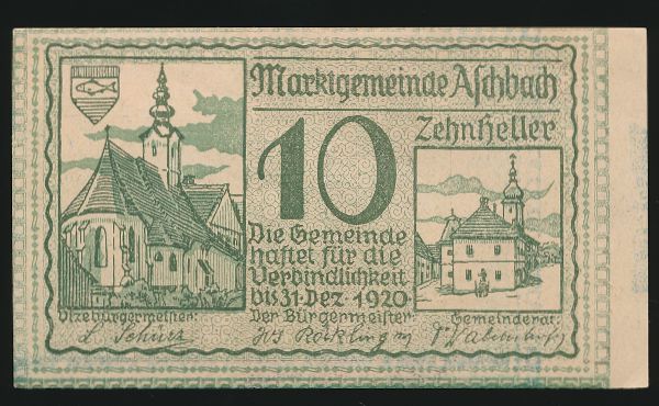 Нотгельды Австрии, 10 геллеров