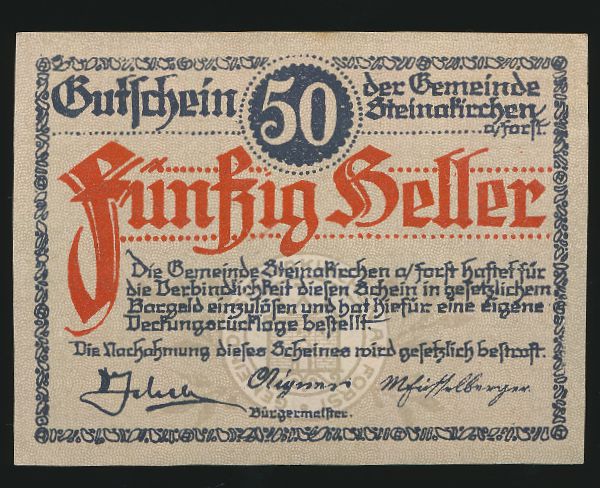 Нотгельды Австрии, 50 геллеров
