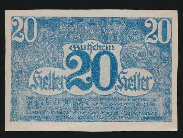 Нотгельды Австрии, 20 геллеров
