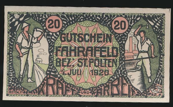 Нотгельды Австрии, 20 геллеров