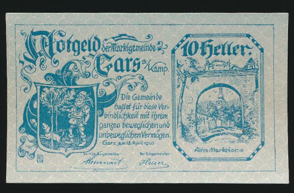 Нотгельды Австрии, 10 геллеров
