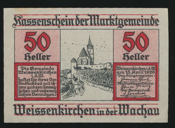 Нотгельды Австрии, 50 геллеров