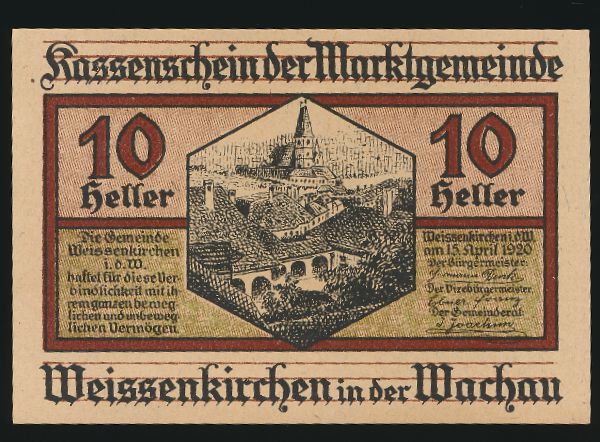 Нотгельды Австрии, 10 геллеров