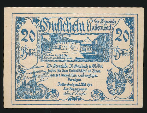 Нотгельды Австрии, 20 геллеров