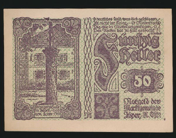 Нотгельды Австрии, 50 геллеров