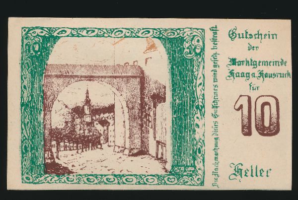 Нотгельды Австрии, 10 геллеров