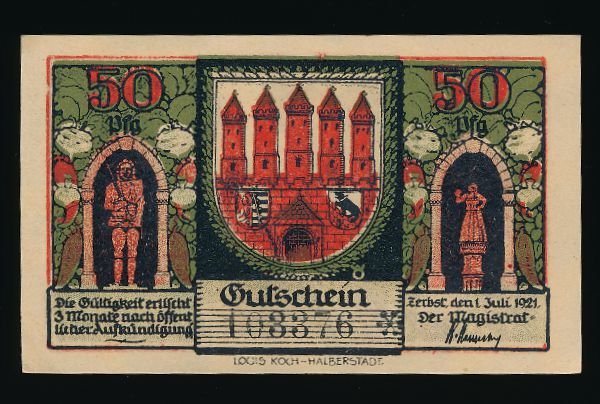 Нотгельды Германии, 50 пфеннигов (1921 г.)