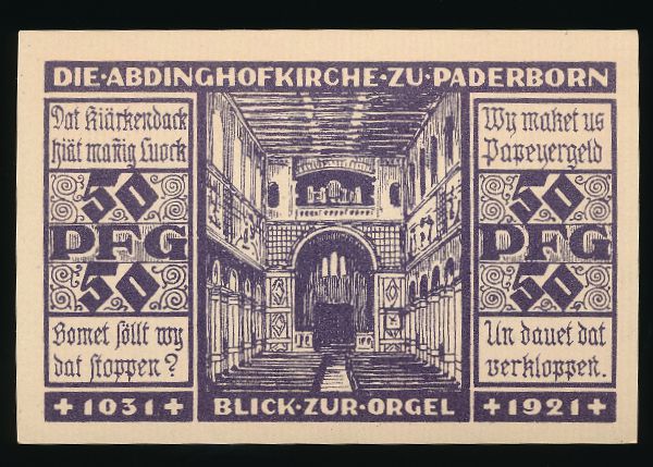 Нотгельды Германии, 50 пфеннигов (1921 г.)