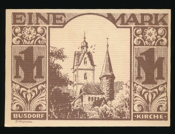 Нотгельды Германии, 1 марка (1921 г.)