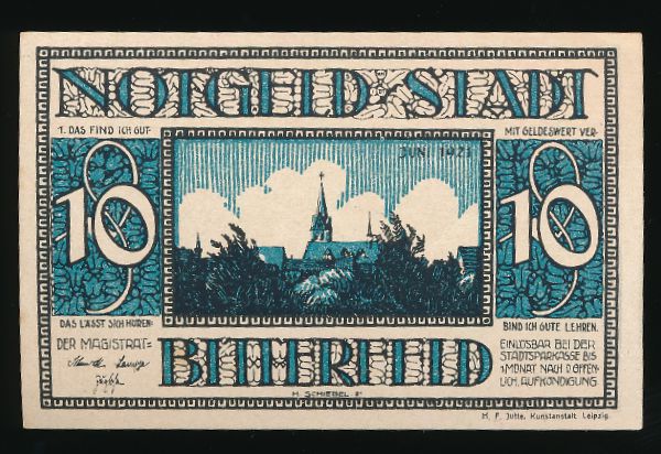 Нотгельды Германии, 10 пфеннигов (1921 г.)
