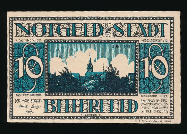 Нотгельды Германии, 10 пфеннигов (1921 г.)