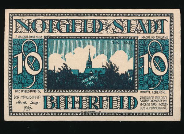 Нотгельды Германии, 10 пфеннигов (1921 г.)