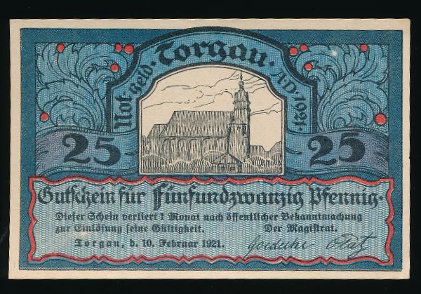 Нотгельды Германии, 25 пфеннигов (1921 г.)