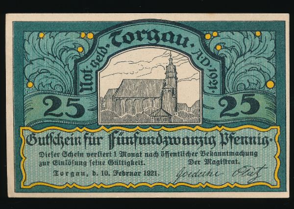 Нотгельды Германии, 25 пфеннигов (1921 г.)