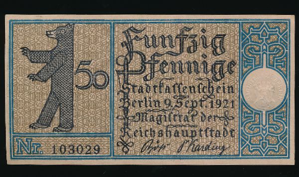 Нотгельды Германии, 50 пфеннигов (1921 г.)