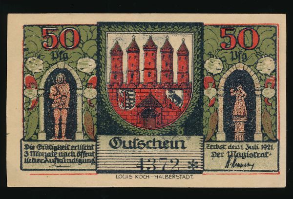 Нотгельды Германии, 50 пфеннигов (1921 г.)