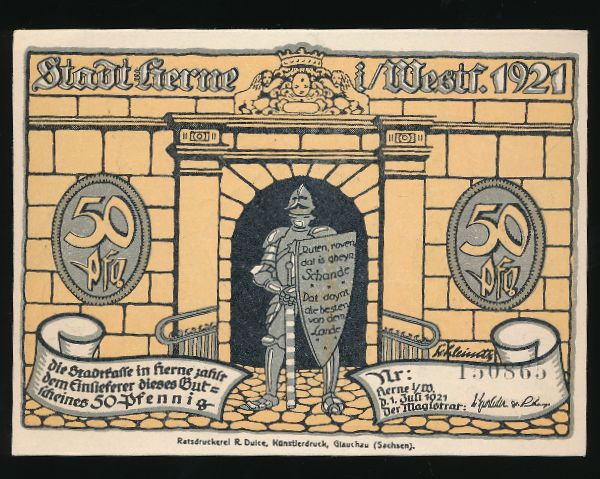 Нотгельды Германии, 50 пфеннигов (1921 г.)