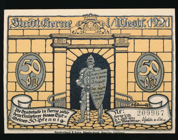 Нотгельды Германии, 50 пфеннигов (1921 г.)