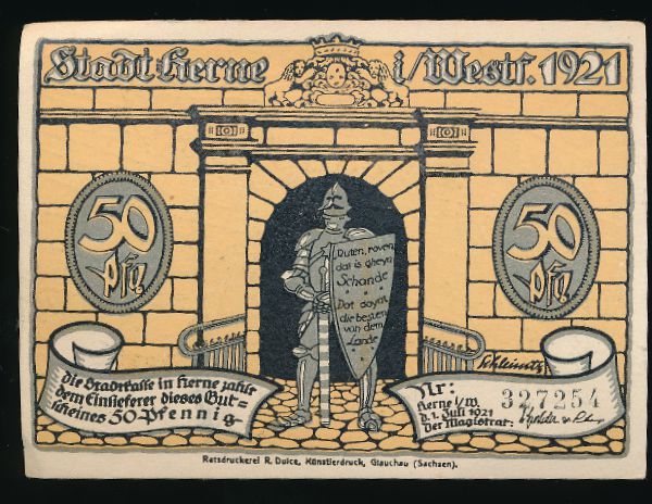 Нотгельды Германии, 50 пфеннигов (1921 г.)