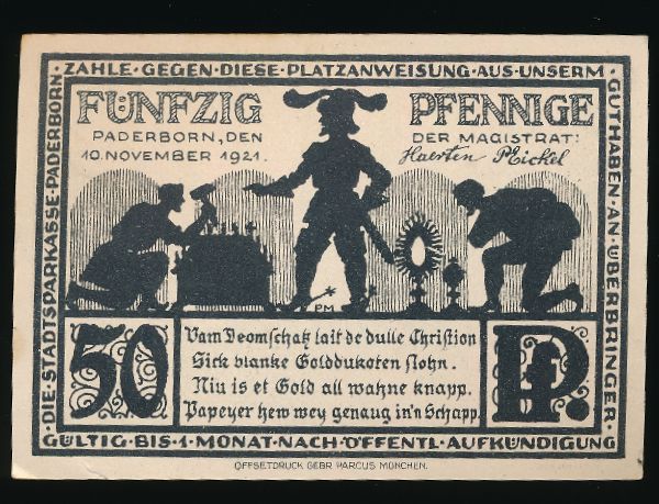 Нотгельды Германии, 50 пфеннигов (1921 г.)