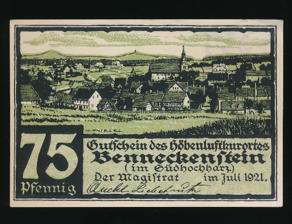 Нотгельды Германии, 75 пфеннигов (1921 г.)