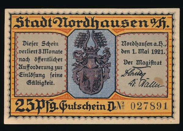 Нотгельды Германии, 25 пфеннигов (1921 г.)