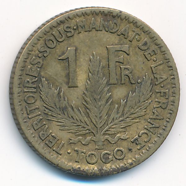 Того, 1 франк (1924 г.)