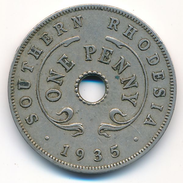 Южная Родезия, 1 пенни (1935 г.)