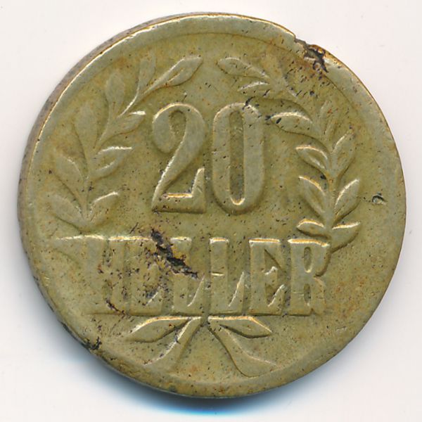 Немецкая Африка, 20 геллеров (1916 г.)