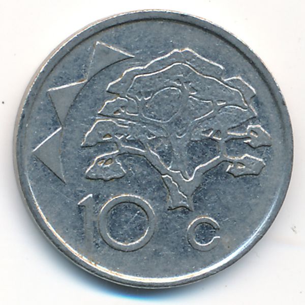 Намибия, 10 центов (2002 г.)