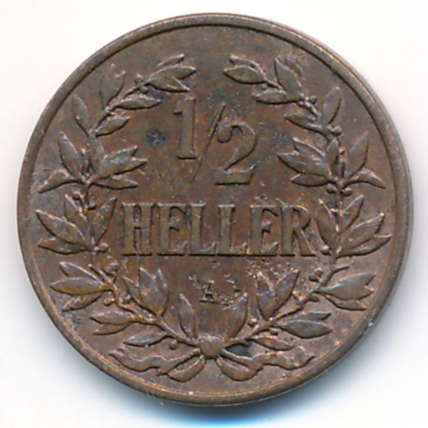 Немецкая Африка, 1/2 геллера (1905 г.)