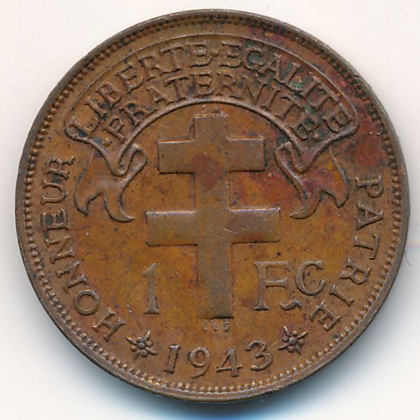 Камерун, 1 франк (1943 г.)