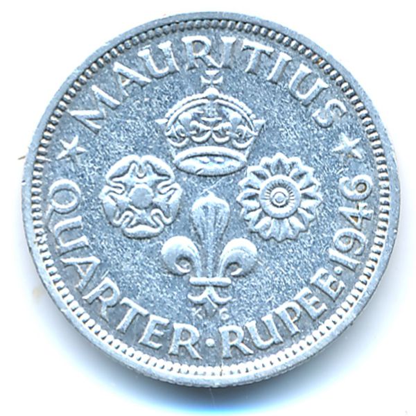 Маврикий, 1/4 рупии (1946 г.)