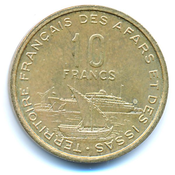 Французская территория афаров и исса, 10 франков (1969 г.)