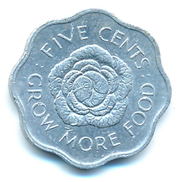 Сейшелы, 5 центов (1975 г.)