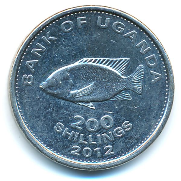 Уганда, 200 шиллингов (2012 г.)