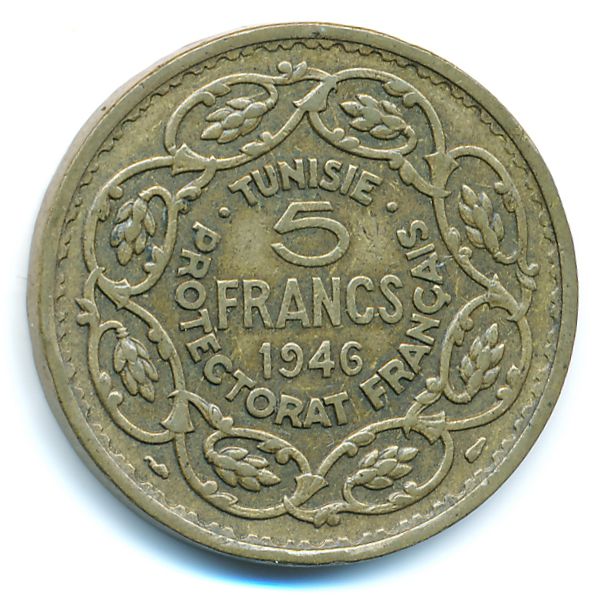 Тунис, 5 франков (1946 г.)