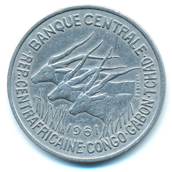 Экваториальные Африканские Штаты, 50 франков (1961 г.)