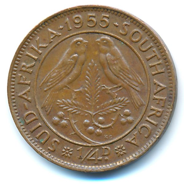 ЮАР, 1/4 пенни (1955 г.)