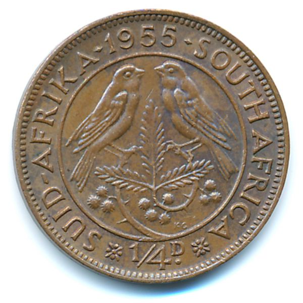 ЮАР, 1/4 пенни (1955 г.)