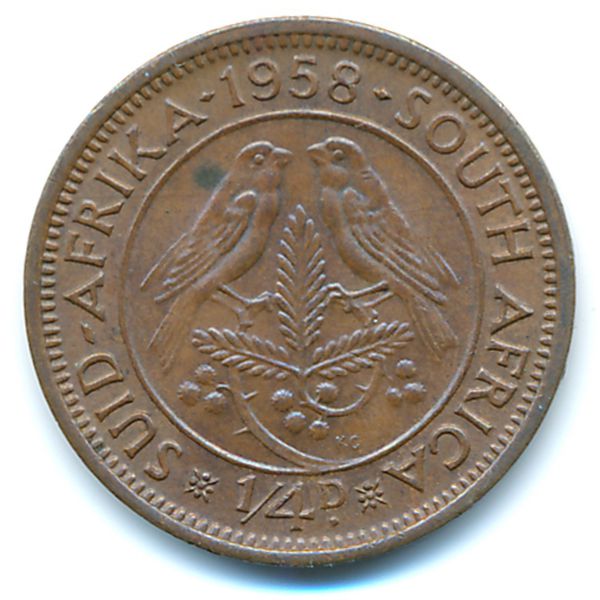 ЮАР, 1/4 пенни (1958 г.)
