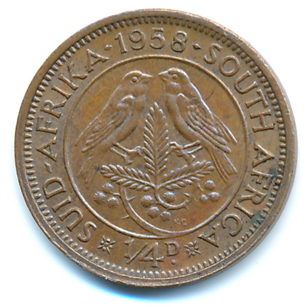 ЮАР, 1/4 пенни (1958 г.)