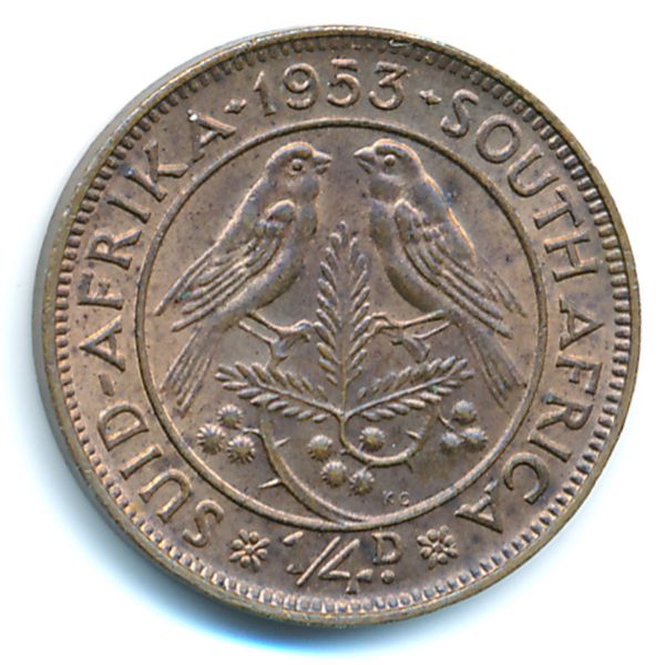 ЮАР, 1/4 пенни (1953 г.)