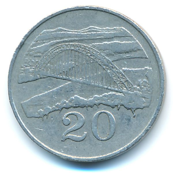 Зимбабве, 20 центов (1987 г.)