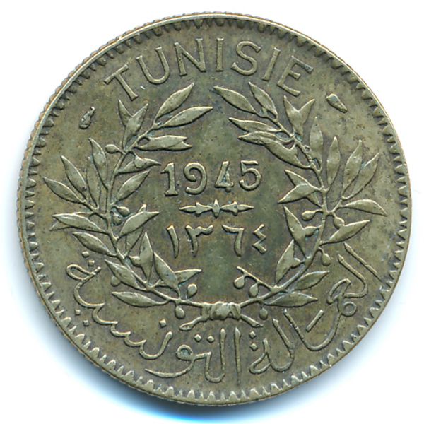 Тунис, 2 франка (1945 г.)