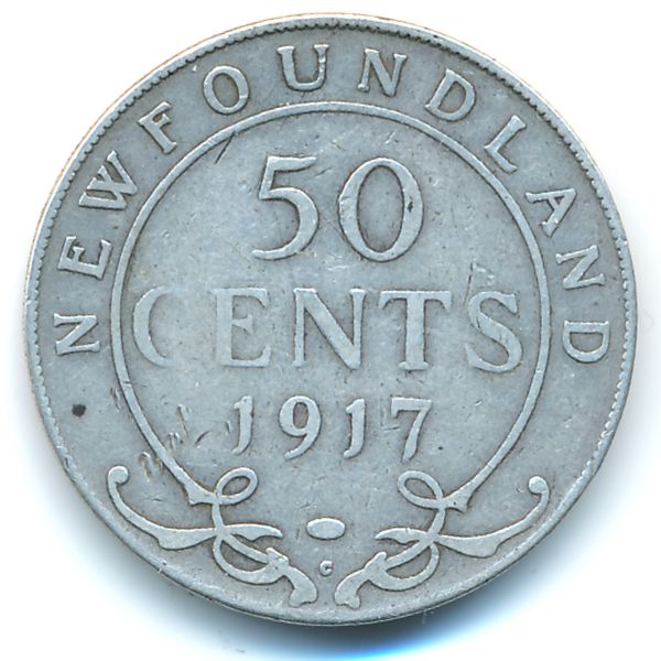 Ньюфаундленд, 50 центов (1917 г.)