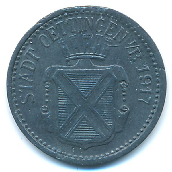 Эттинген., 5 пфеннигов (1917 г.)