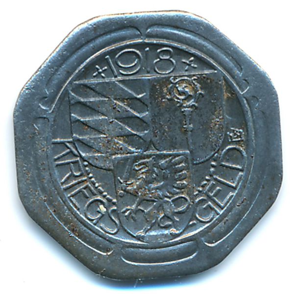 Оберндорф., 10 пфеннигов (1918 г.)