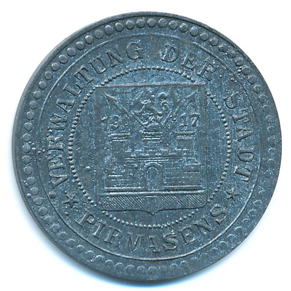 Пирмазенс., 50 пфеннигов (1917 г.)