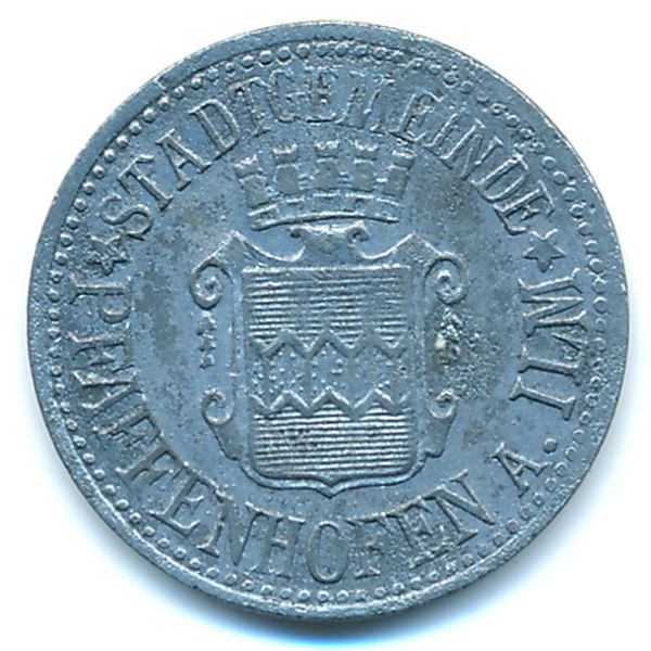 Пфаффенхоффан., 10 пфеннигов (1917 г.)